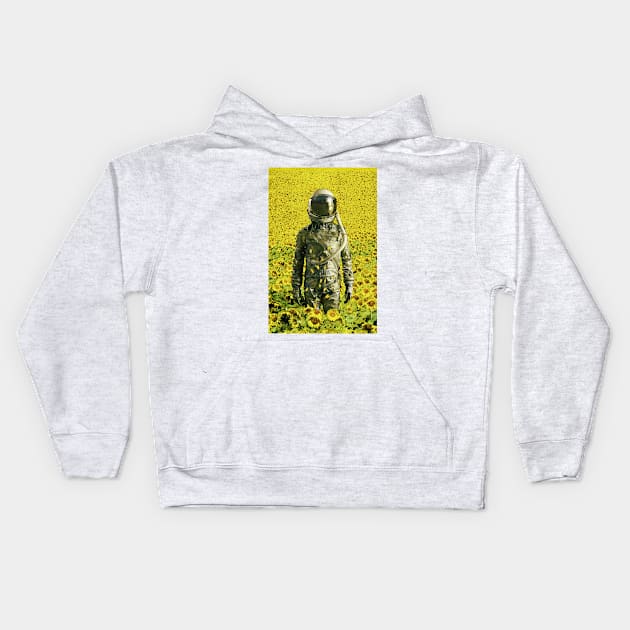 Stranded in the sunflower field Kids Hoodie by SeamlessOo